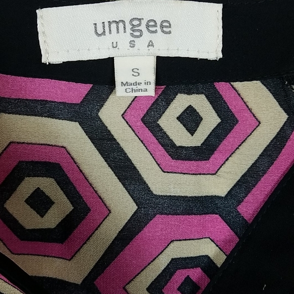 Umgee, 0128, Mauve, taupe and black dress - Picture 3 of 10